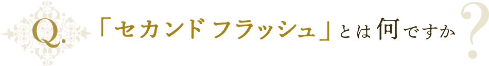 「セカンドフラッシュ」とは何ですか？