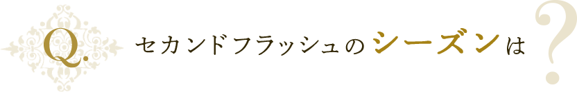 セカンドフラッシュのシーズンは？