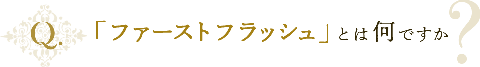 「ファーストフラッシュ」とは何ですか？