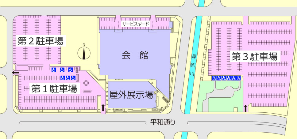 会場の駐車場のご案内