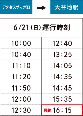 〈アクセスサッポロ　発〉	